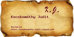 Kecskeméthy Judit névjegykártya