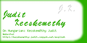 judit kecskemethy business card